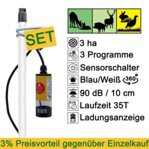 LARS Rehkitz-Rretter XS10 SET, Gerätebild mit Produkteigenschaften