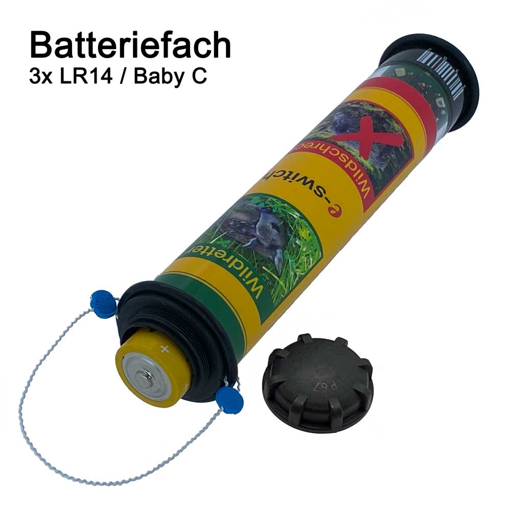 LARS Wildretter-Wildvergrämer PRO LS10, Detailansicht integriertes Batteriefach
