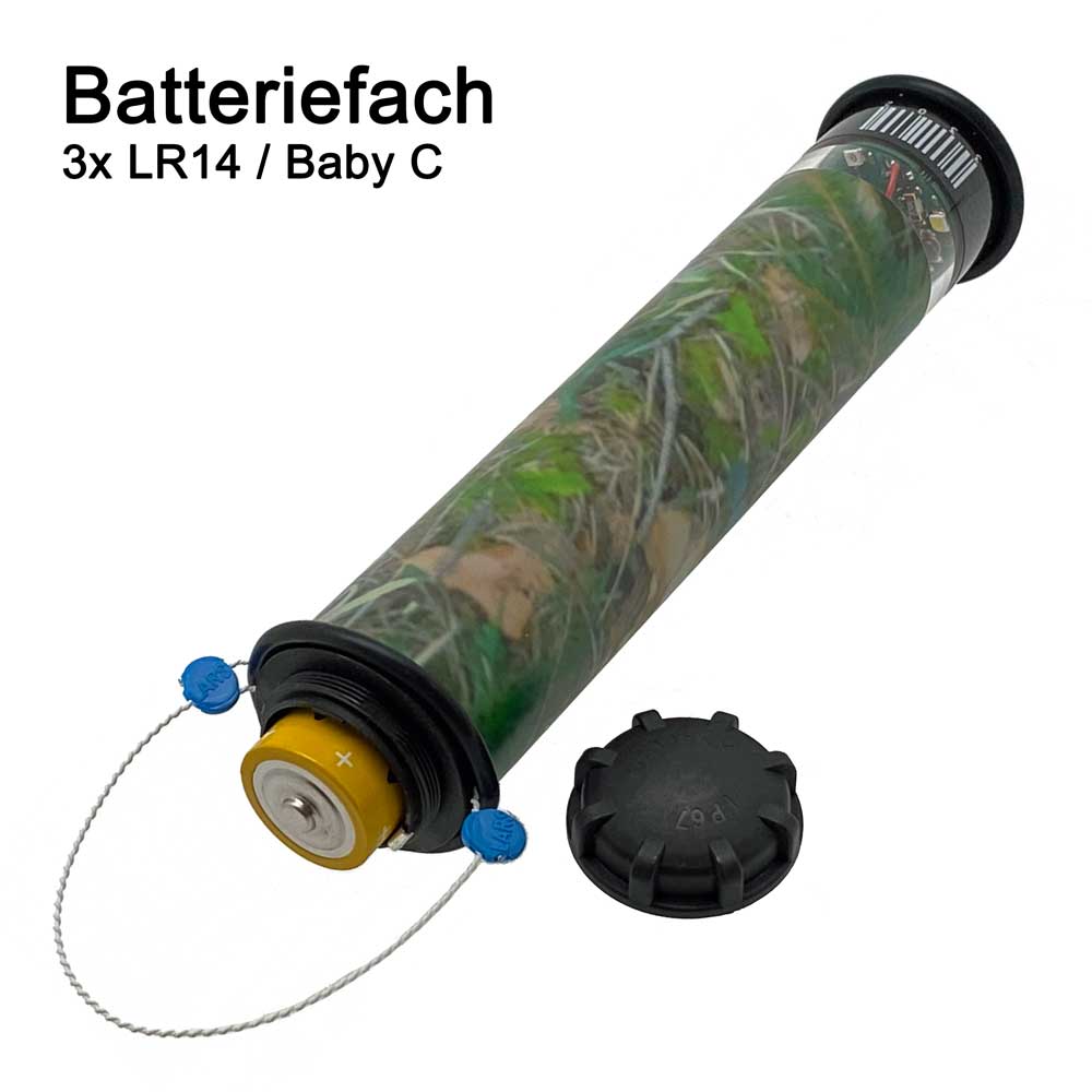 LARS Wildvergrämer-Wildretter LS20, Detailansicht integriertes Batteriefach