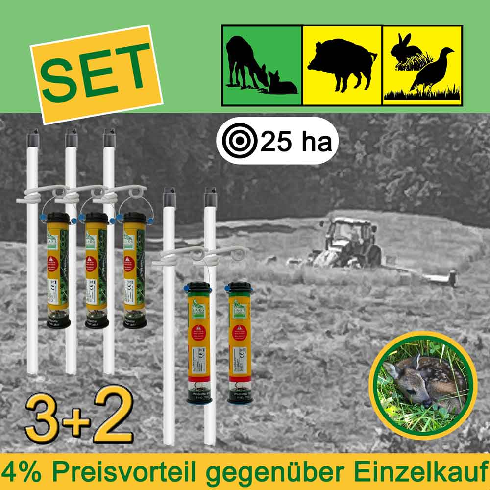 Rehkitzrettung Plus 5 Geräteset mit 3x LS01 und 2x LS10