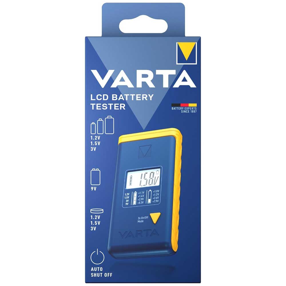 VARTA LCD Batterietester für AA AAA und Knopfzellen im Verkaufskarton
